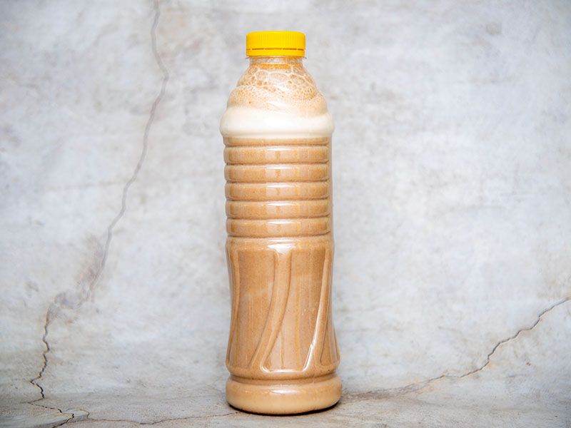 Doum Juice with Milk Bottle