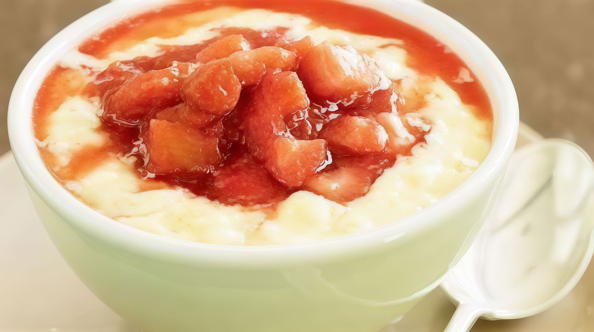 White Chocolate Rice Pudding