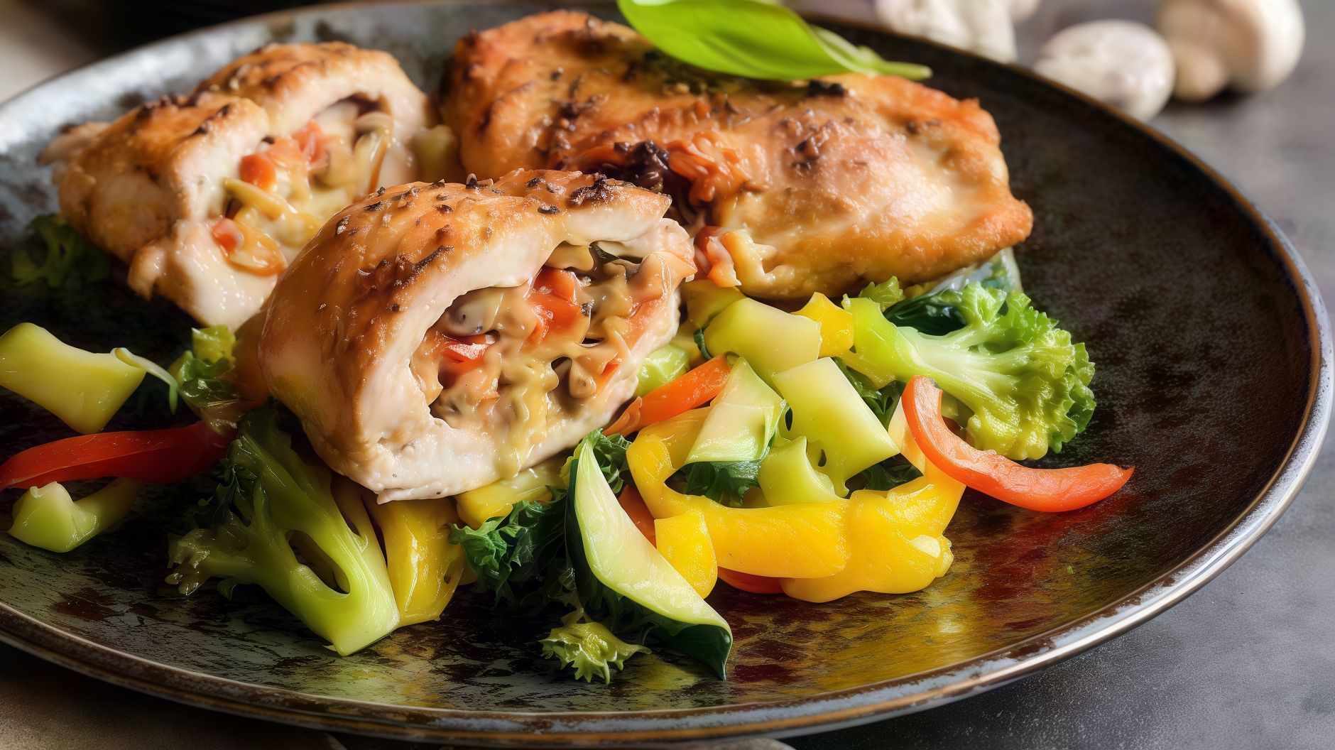 Chicken Mushroom And Cheese