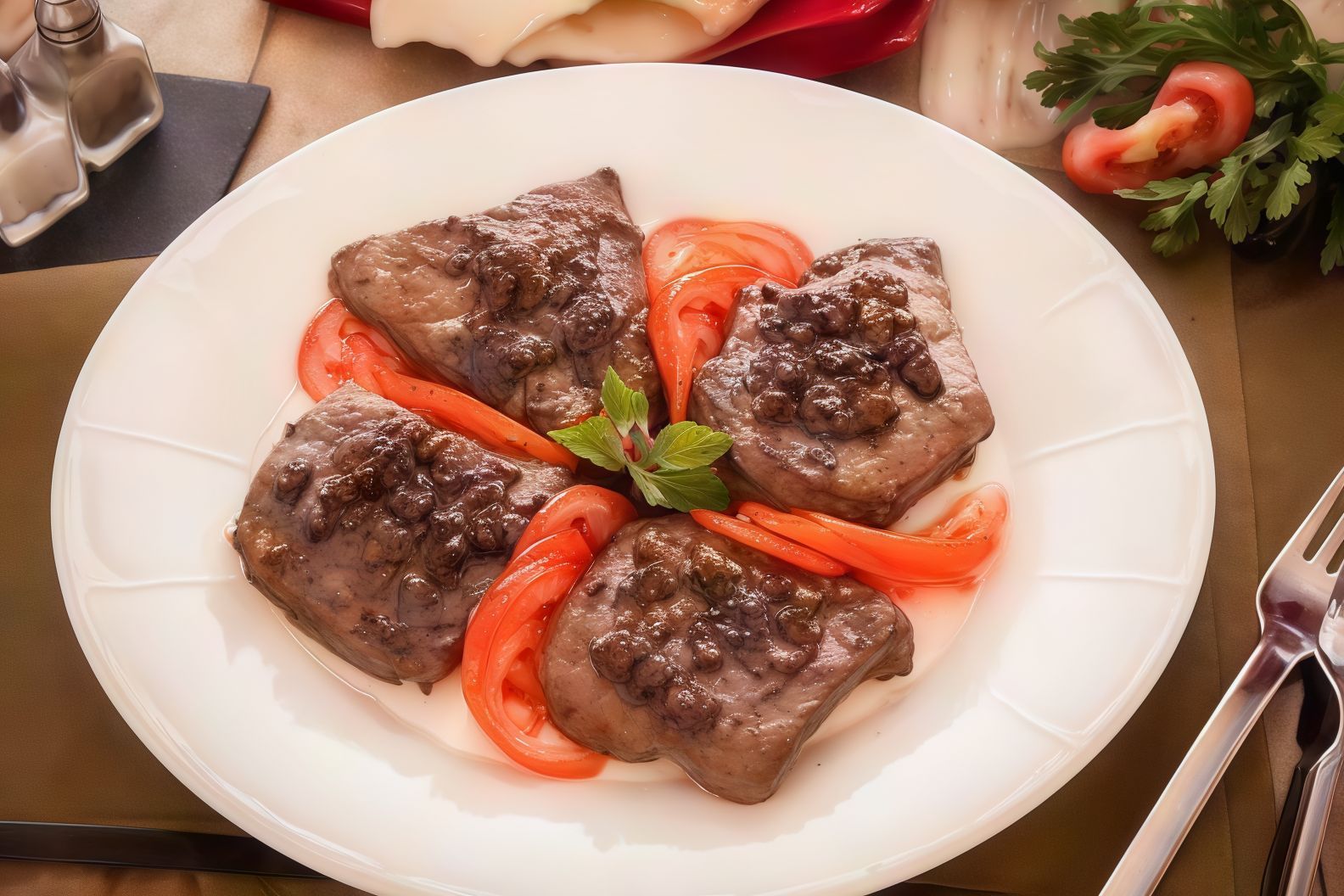 Veal With Lemon Sauce Platter