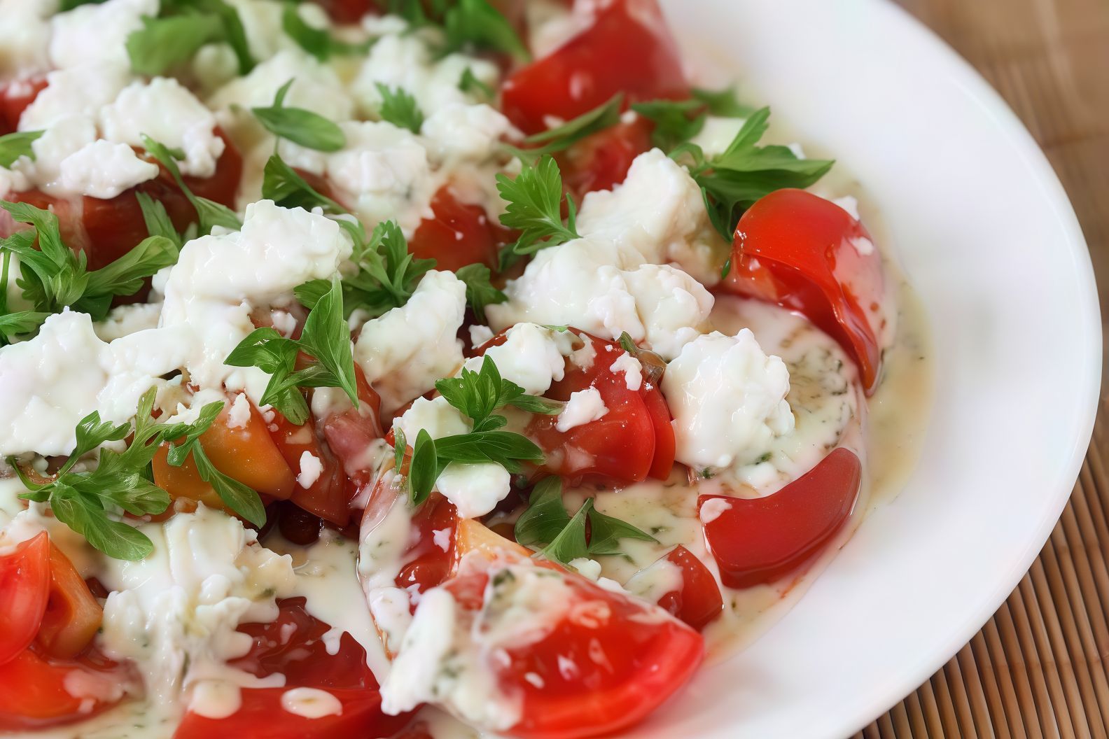 Cheese With Tomato Platter