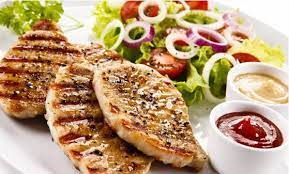 A quarter kilo grilled chicken pane breasts meal
