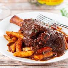 Mutton Shank With Red Rice