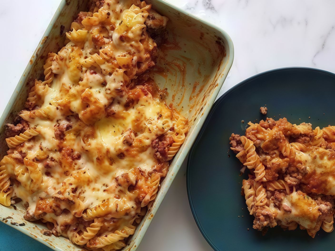 Baked pasta with minced meat