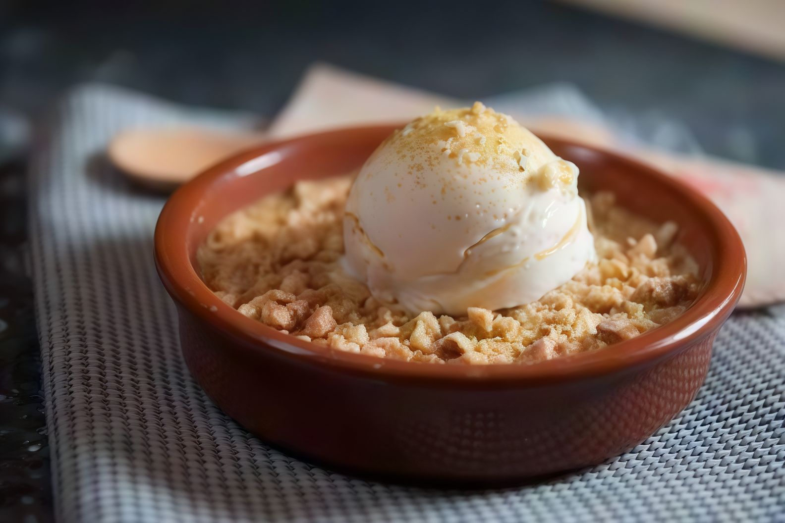 Umm Ali with ice cream