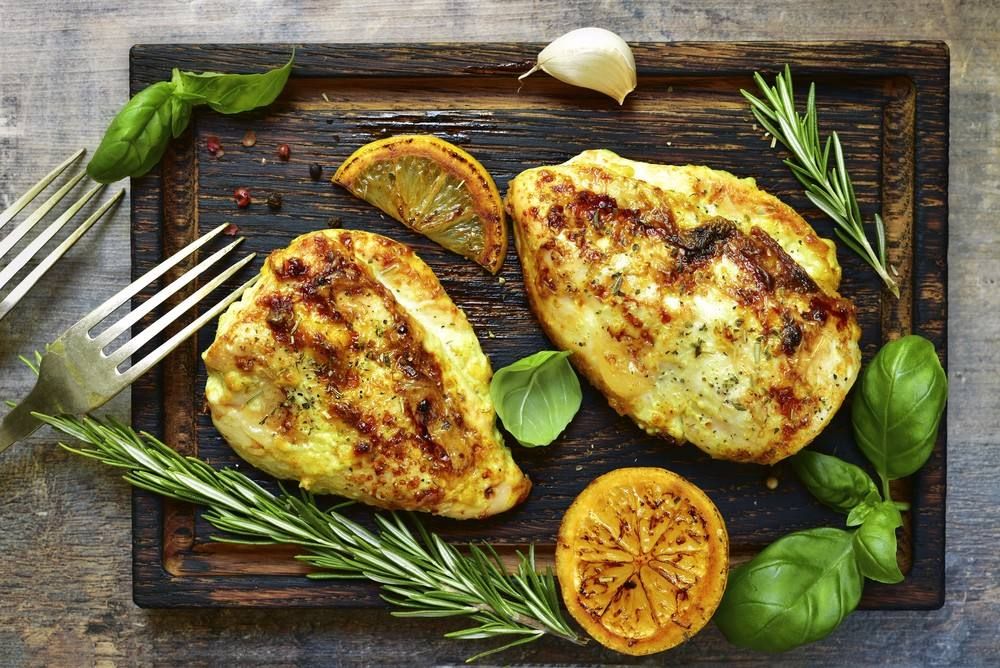 Half chicken with lemon Meal