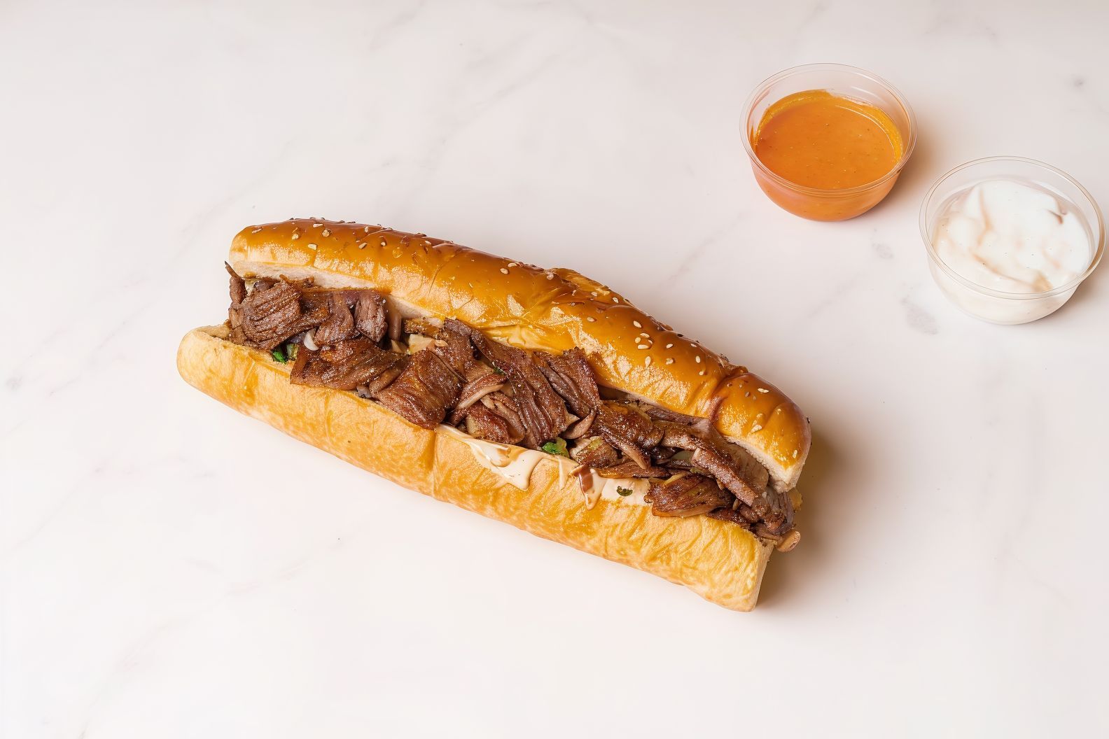 Large meat shawarma sandwich (French bread)