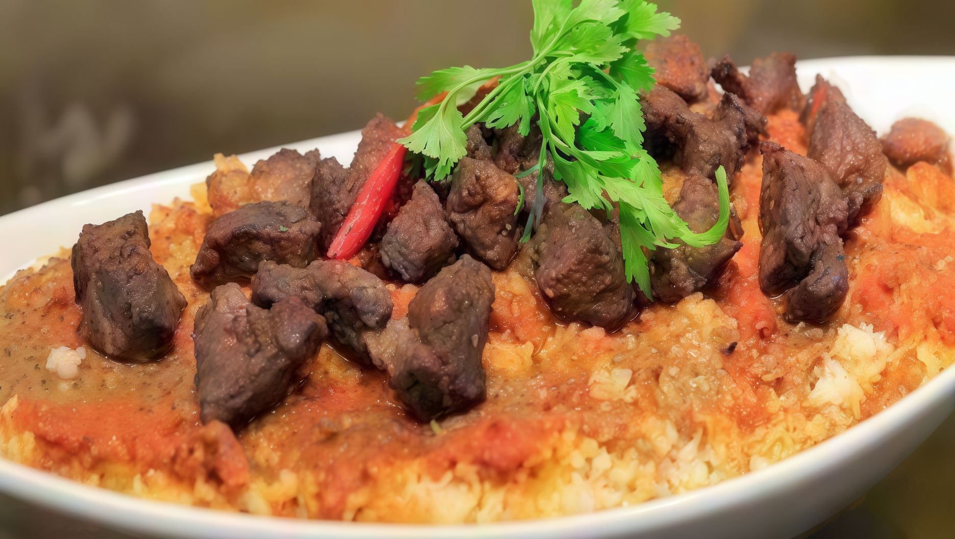 Fatta with liver