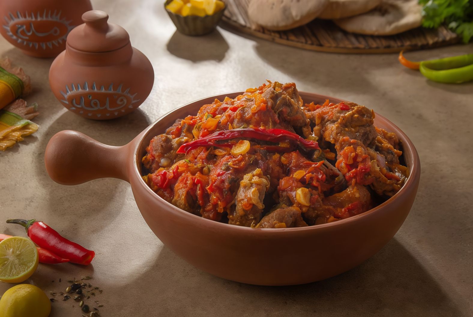Tongue and Lahmet Ras Casserole