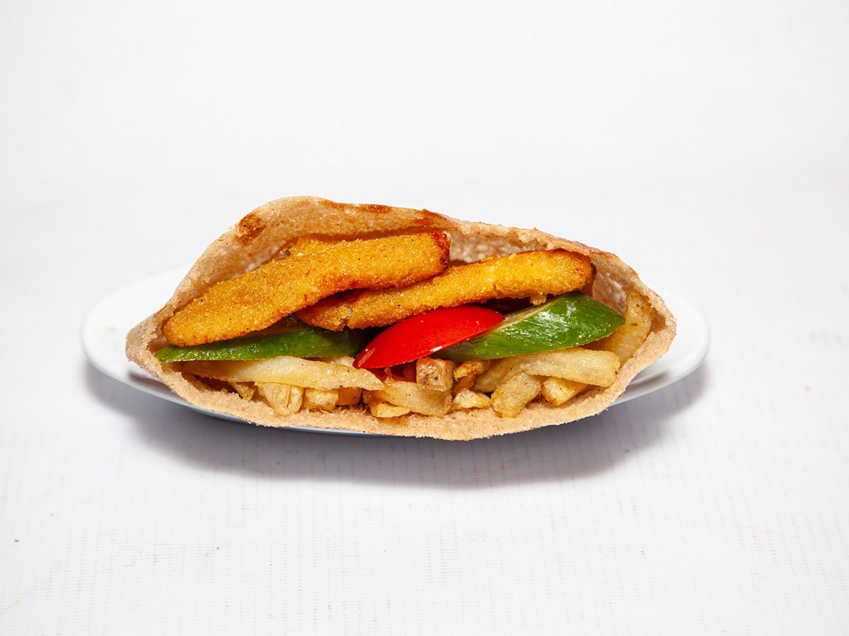 Fried Cheese Sandwich with Finger Potatoes