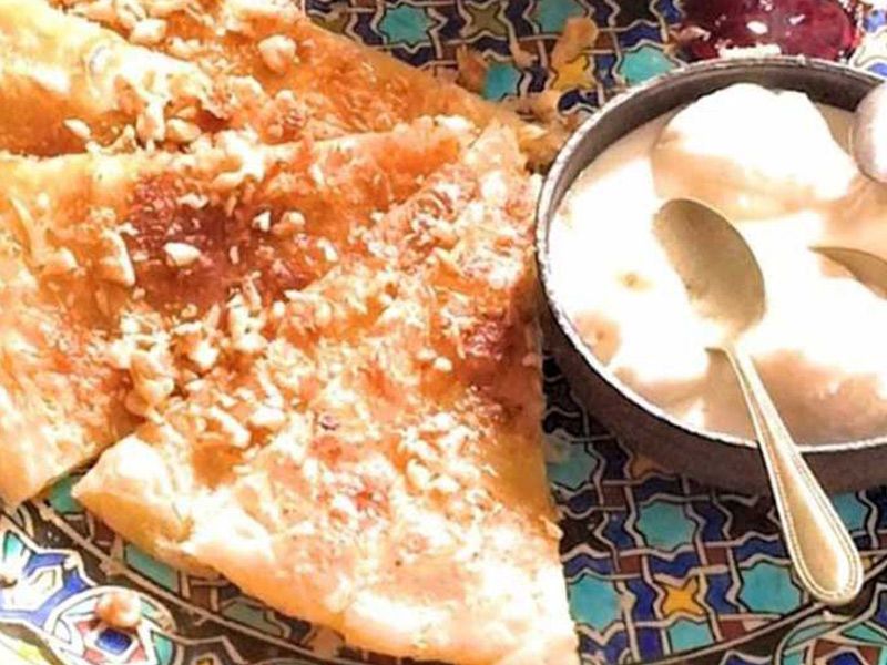 Custard With Basbousa Pie