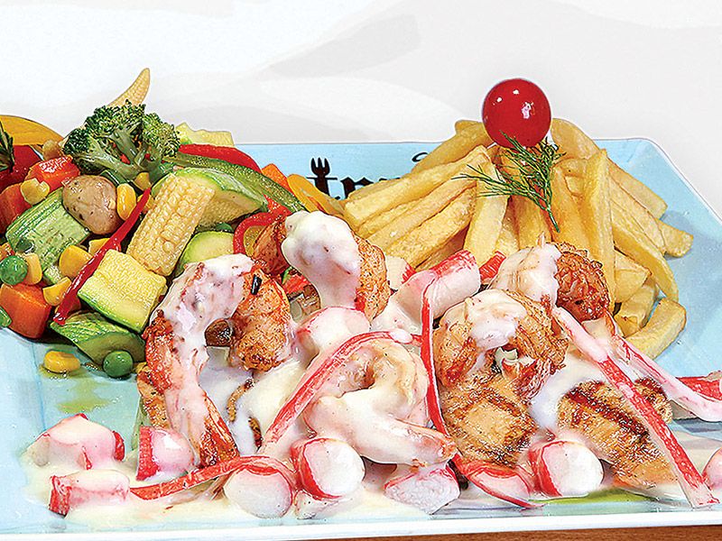 Grilled Chicken Shrimp Sauce