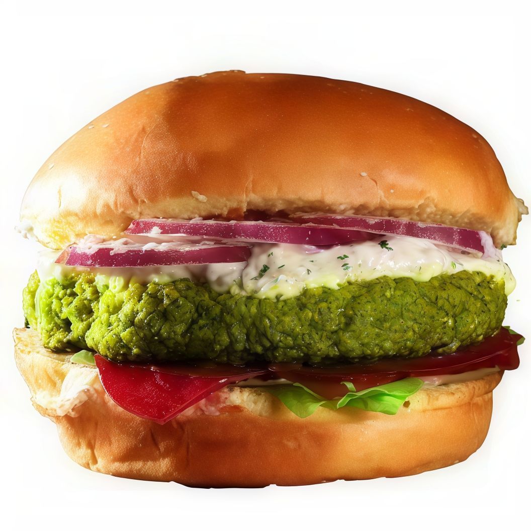 Falafel Burger With Boiled Egg