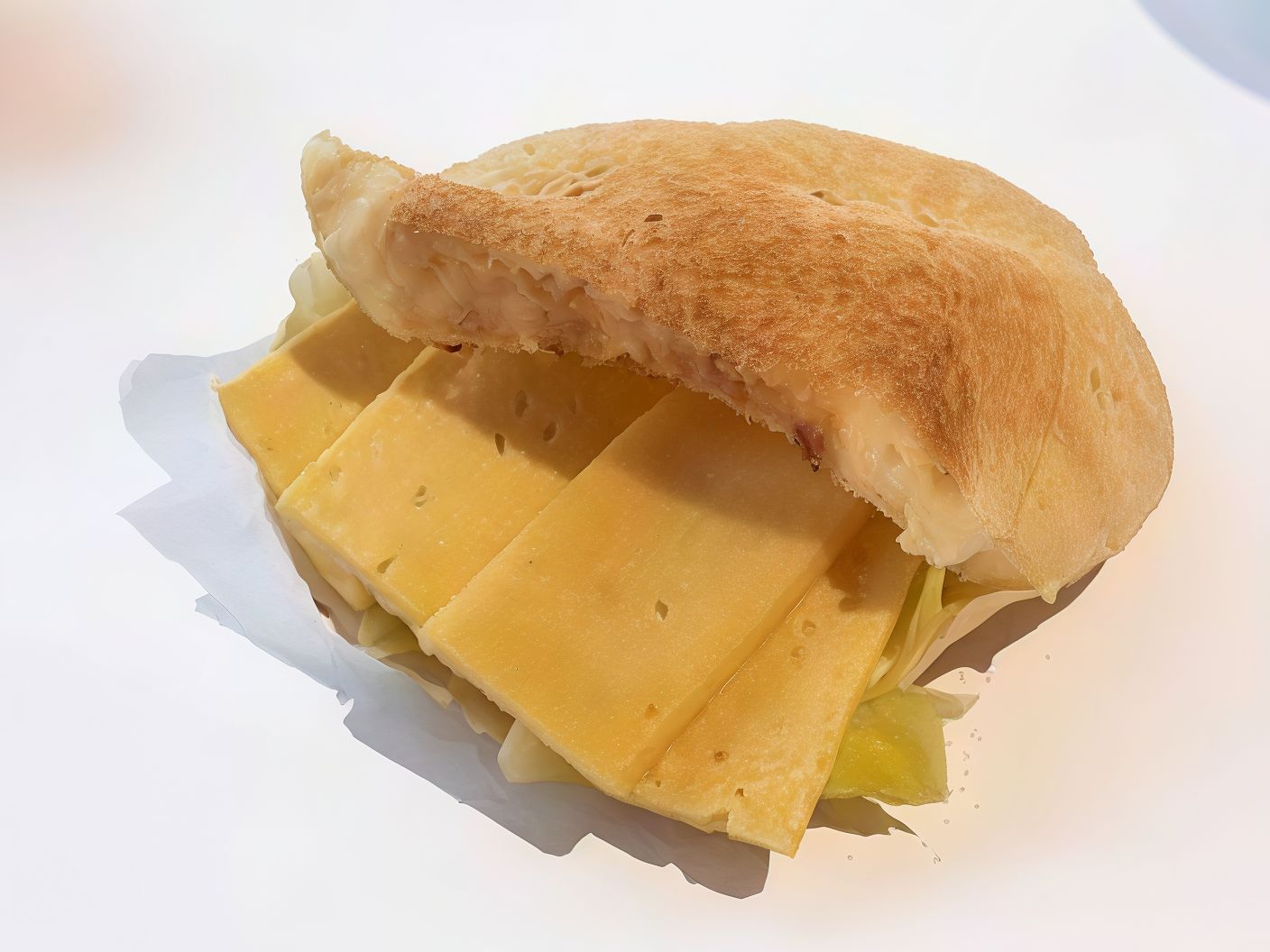 Jumbo fried cheese sandwich