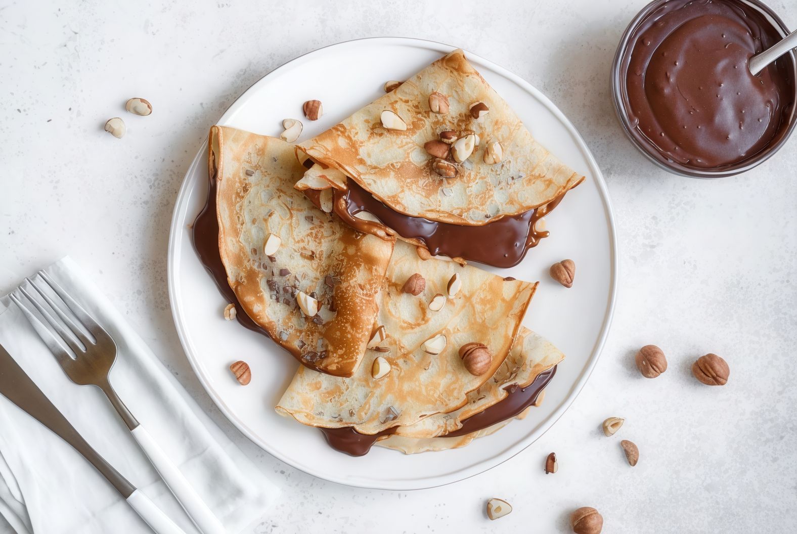 Chocolate With Nuts Crepe