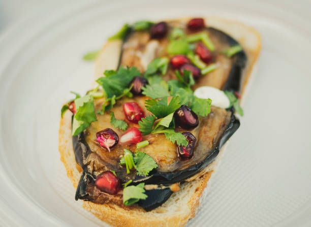 Fried eggplant sandwich