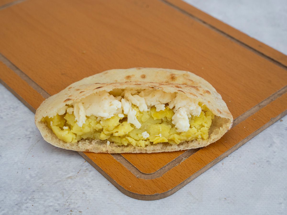 Mozzarella fingers potatoes sandwich