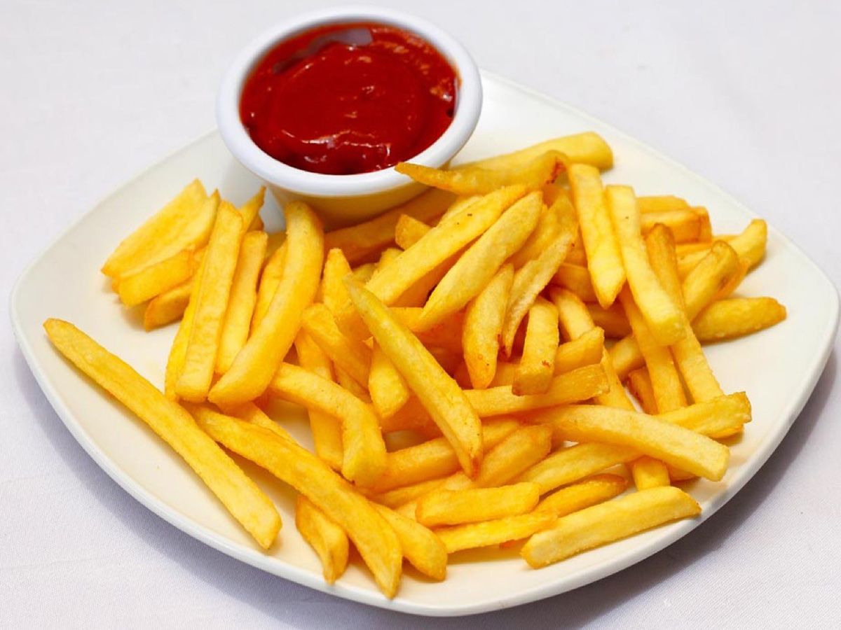 French fries plate