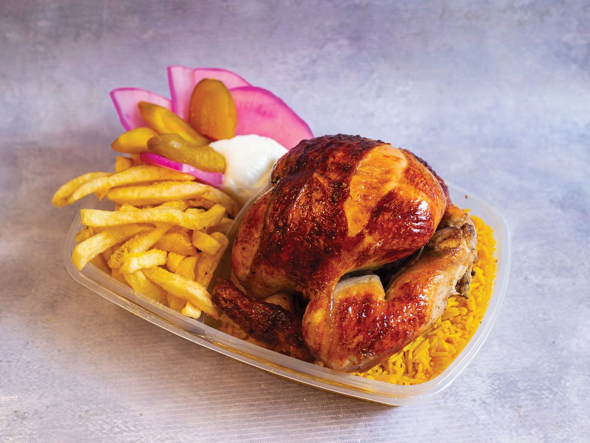 Whole grilled chicken