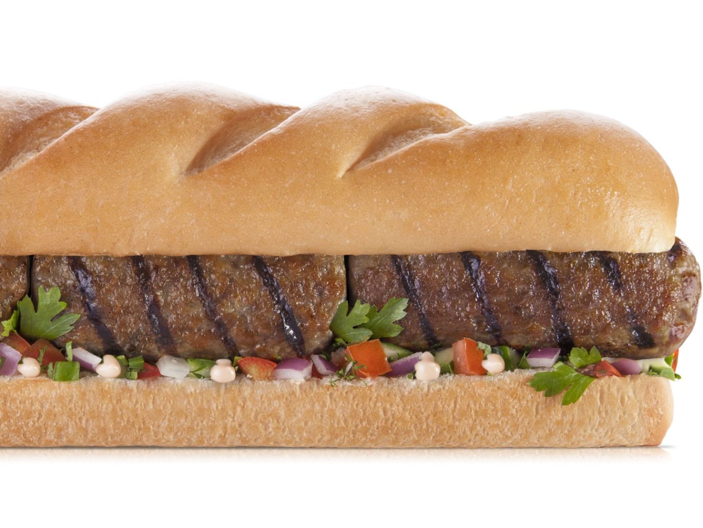 Large grilled kofta sandwich