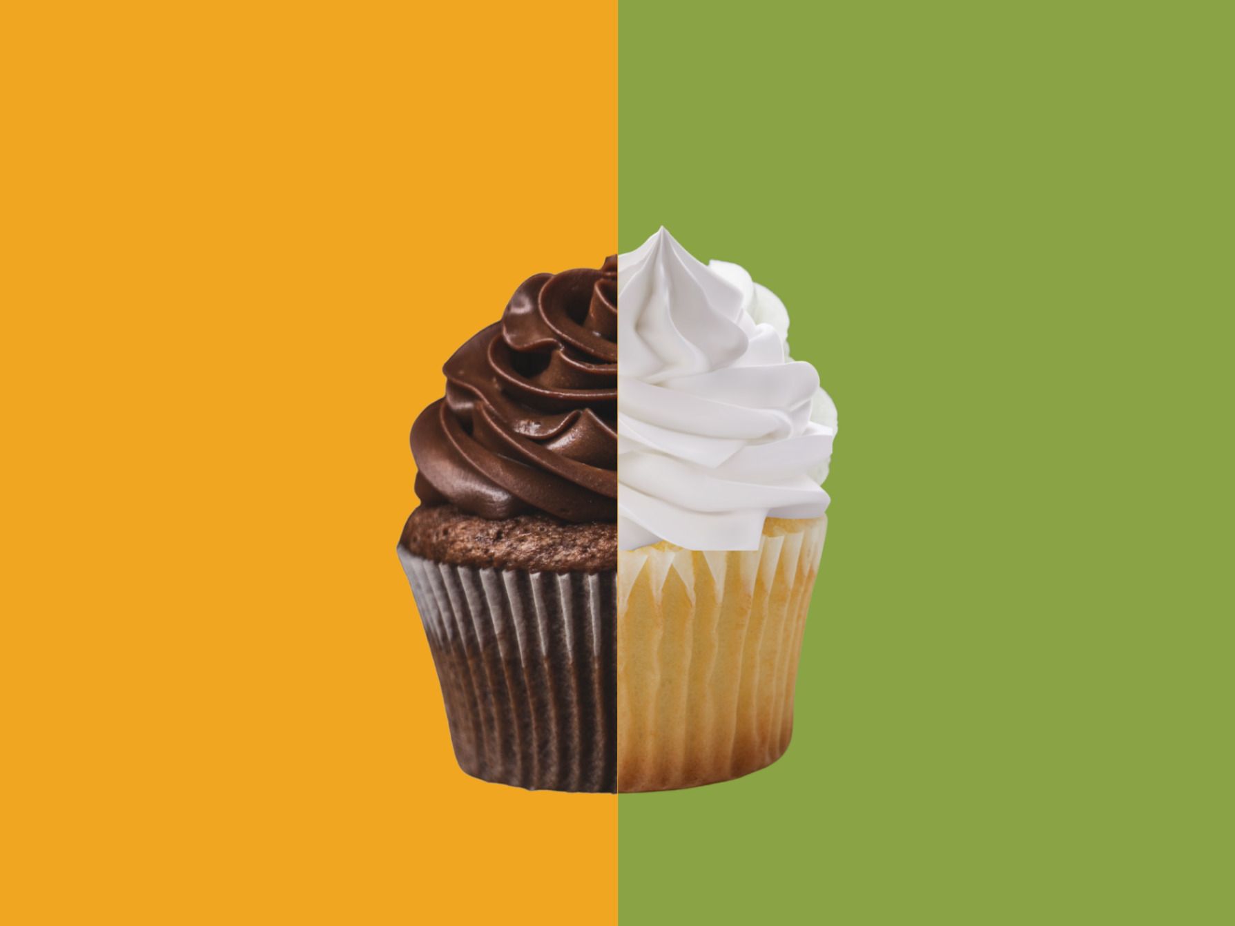 Chocolate And Vanilla Cup Cake