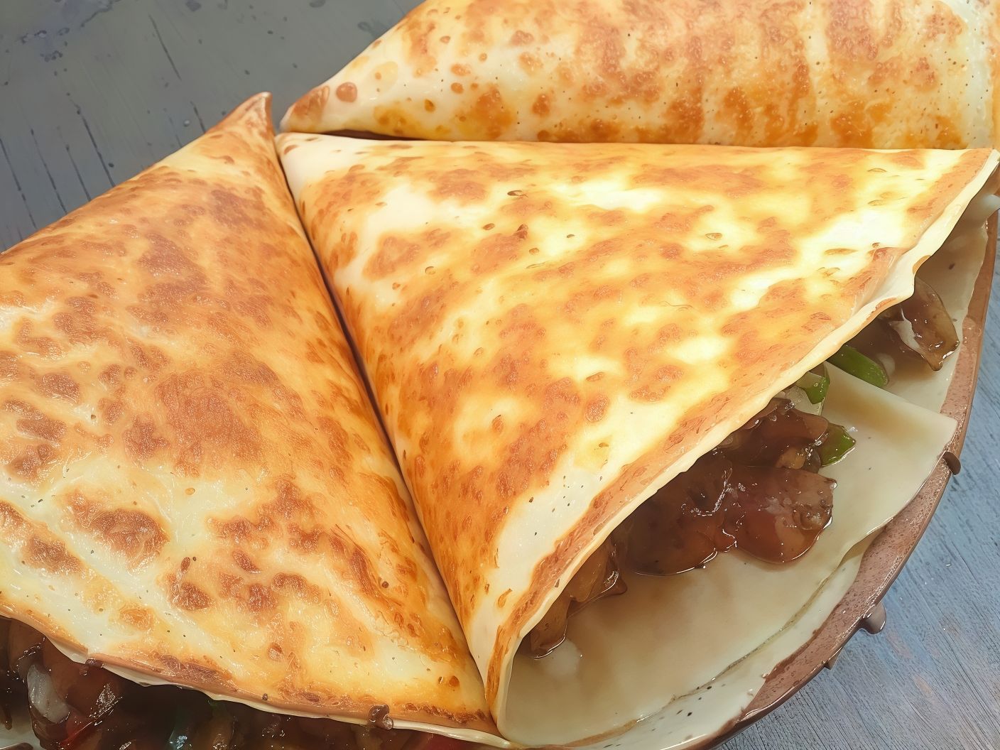 meat burger crepe