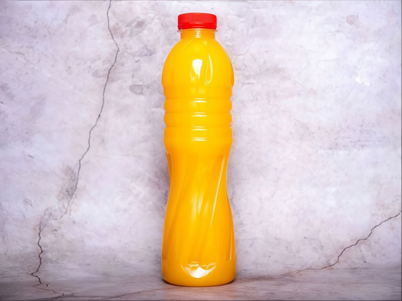 Sugarcane With Orange Juice Bottle