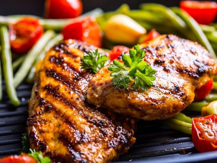 Grilled chicken breasts