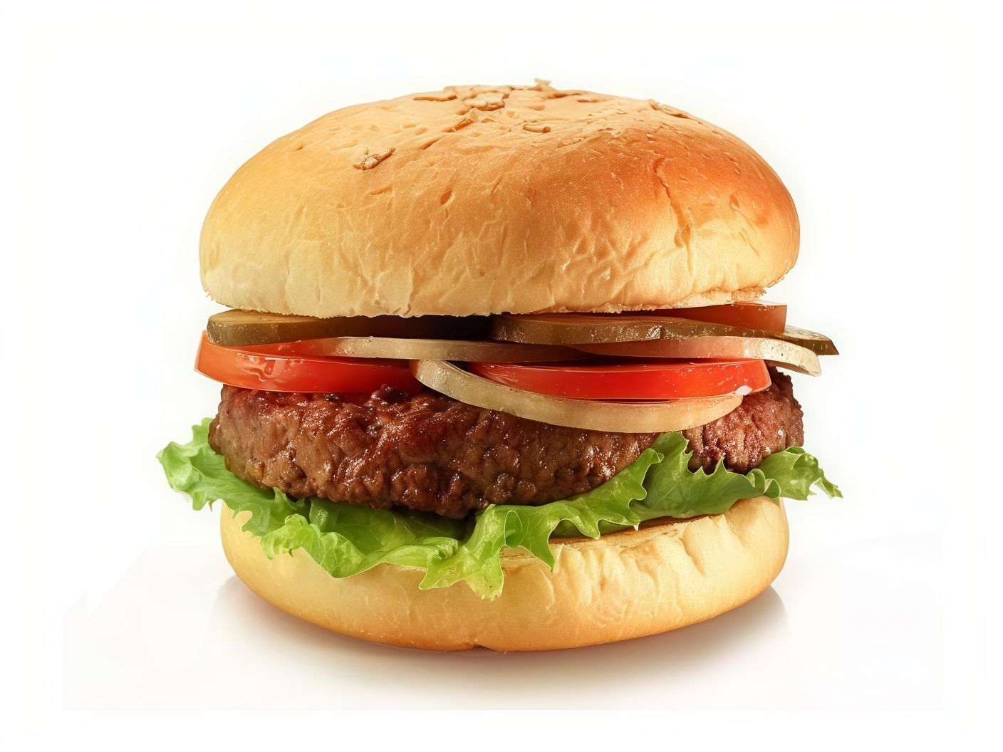 Plain Beef Burger Sandwich
