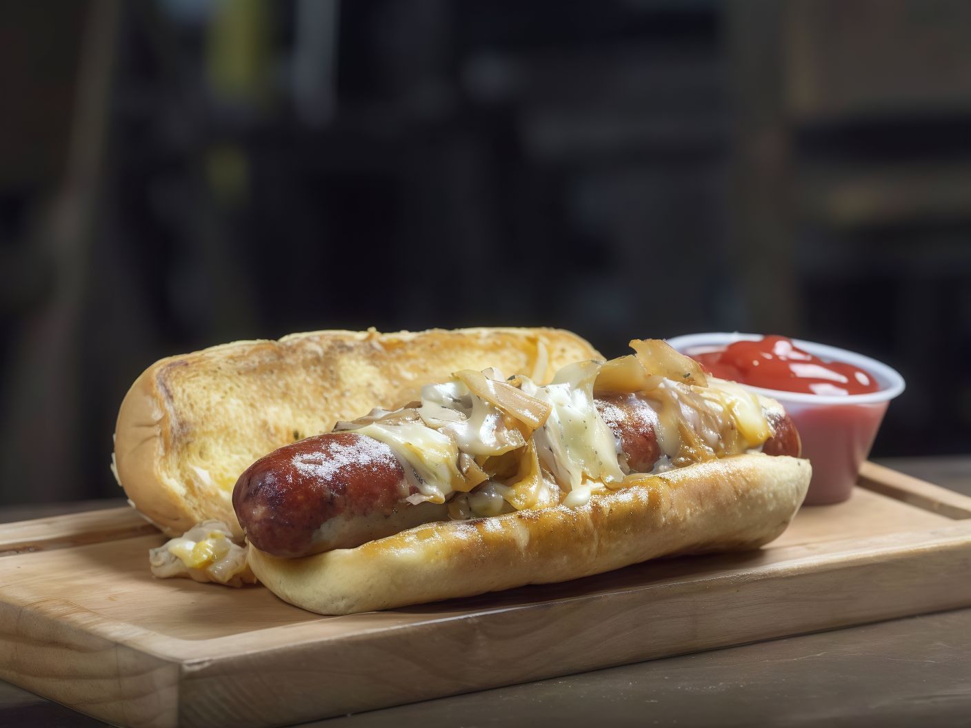 Sausage With Cheese Sandwich