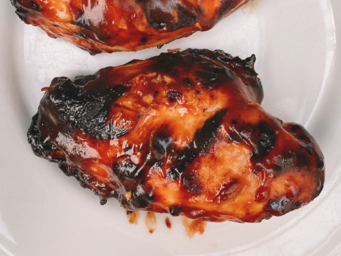 Bbq Grilled Chicken Breasts With White Rice