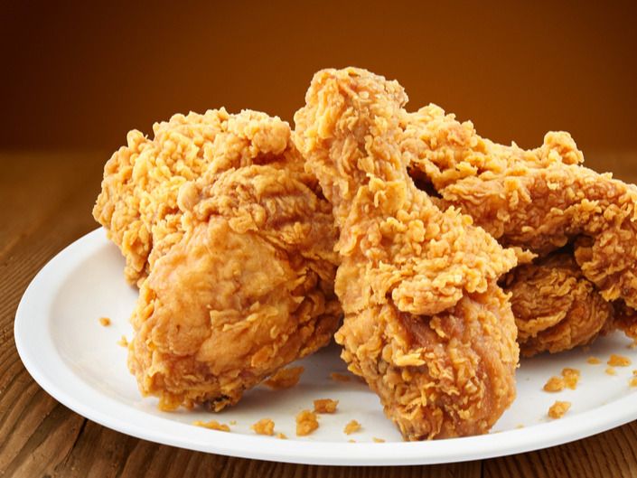 2 pieces Fried chicken thigh and Drumstick