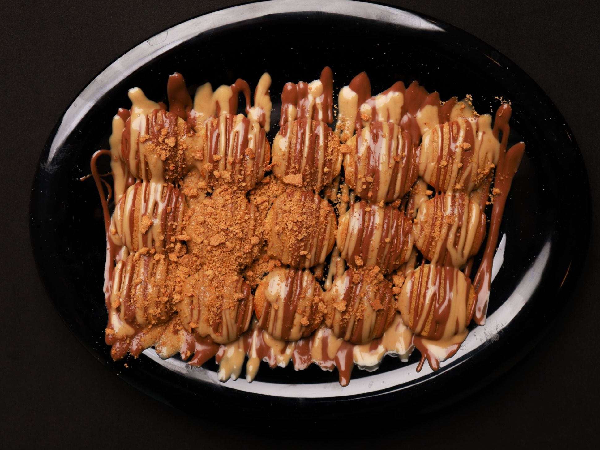 Pancakes with Chocolate and Lotus Sauce