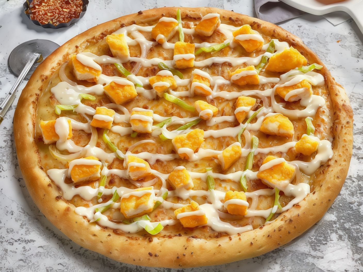 Crispy Chicken Ranch Pizza
