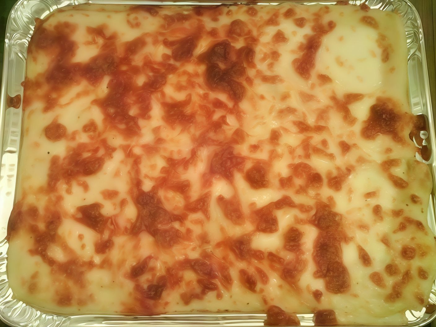 Potato dish with mozzarella