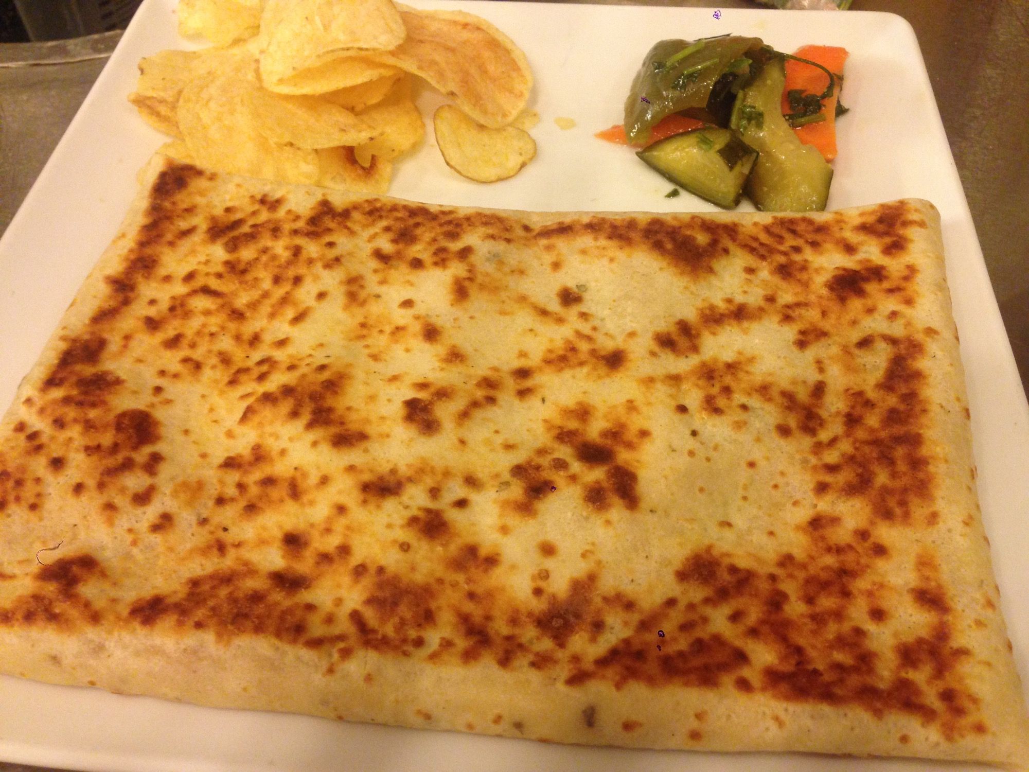 Salami With Mozzarella Cheese Crepe
