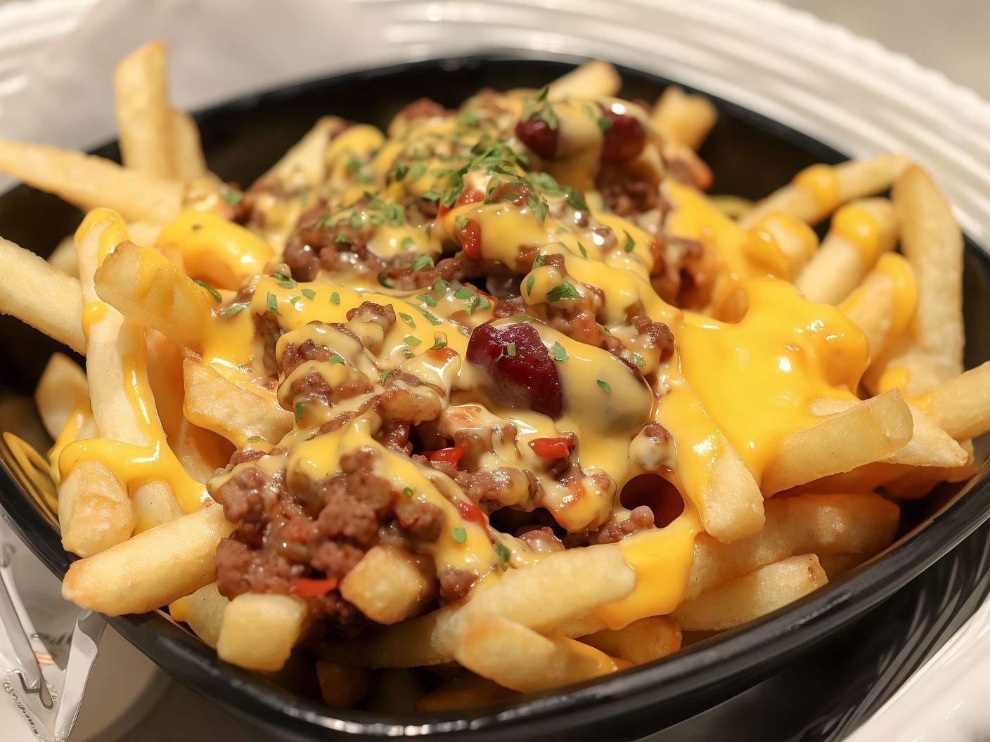 Cheesy Burger Fries