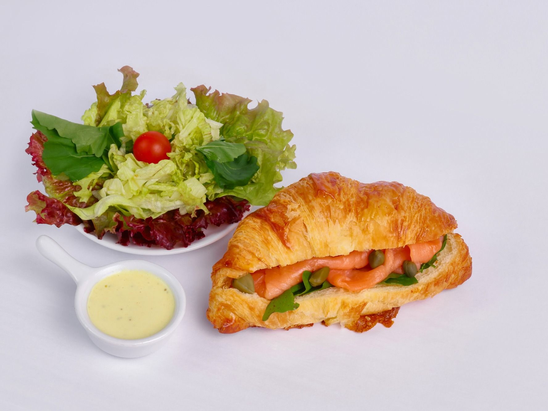 Smoked Salmon Croissant Sandwich