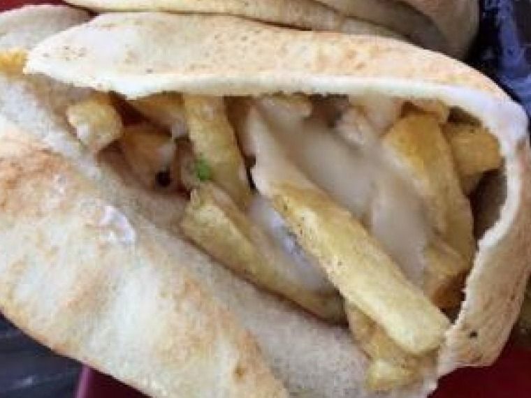 Potatoes with Baba Ghannouj Sandwich