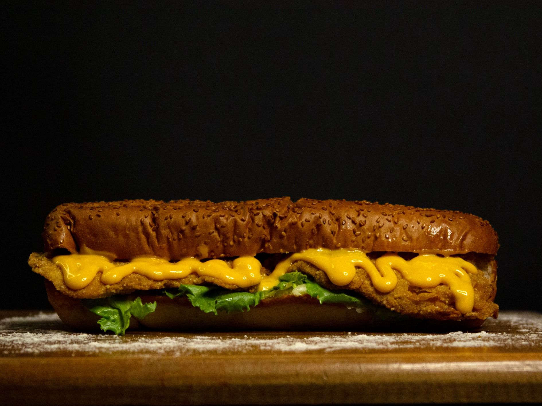 Chicken Pane with Cheese Sandwich