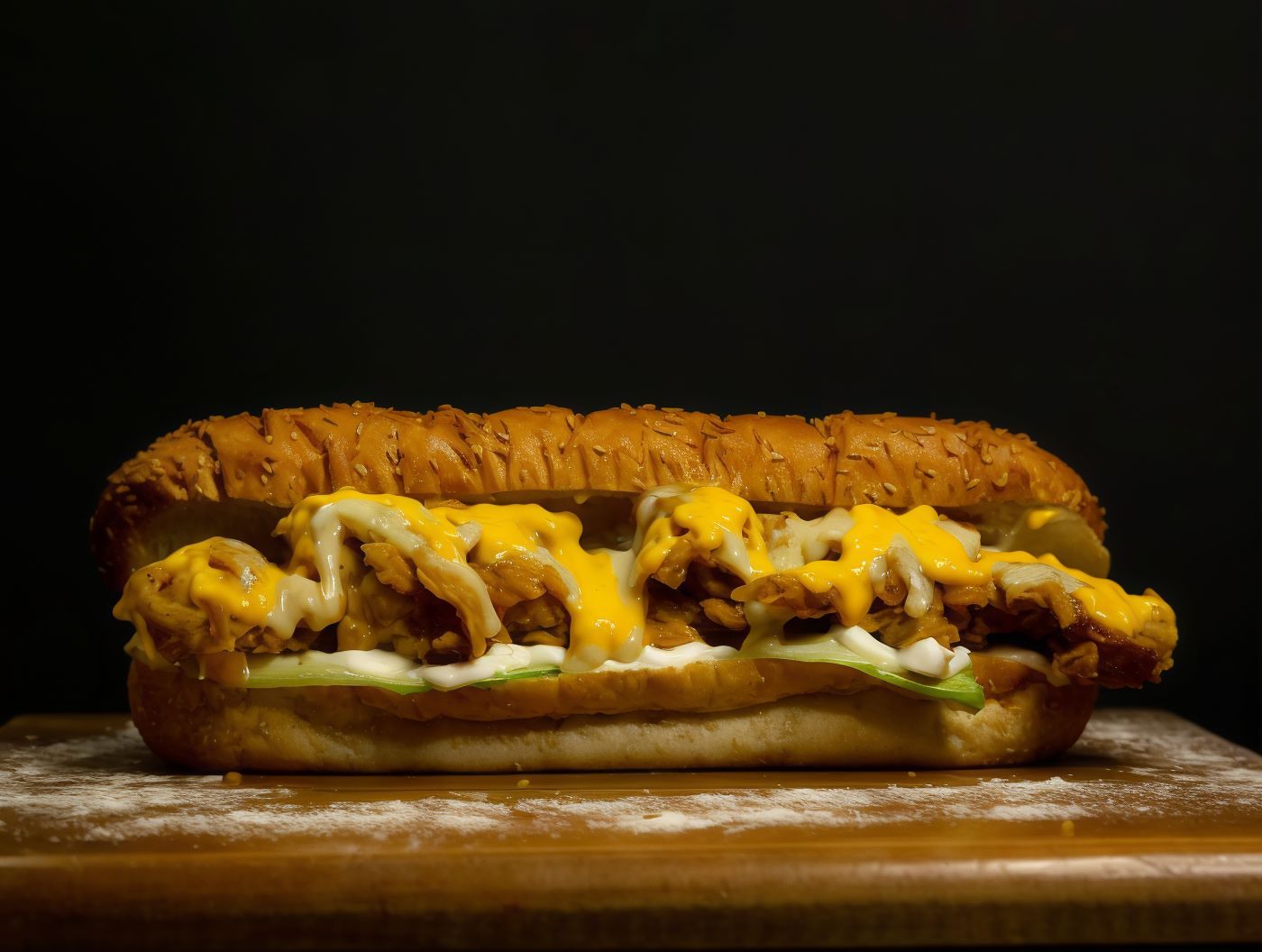 Chicken Strips with Cheese Sandwich