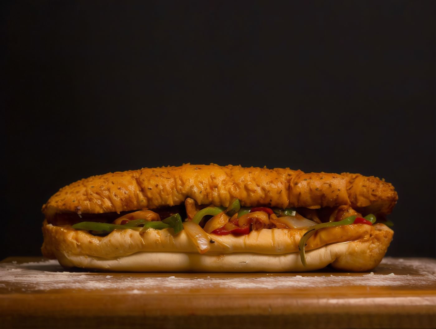 Chicken Fajita with Cheese Sandwich
