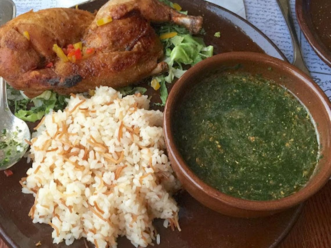 Half Rabbit Meal With White Rice And Molokhia