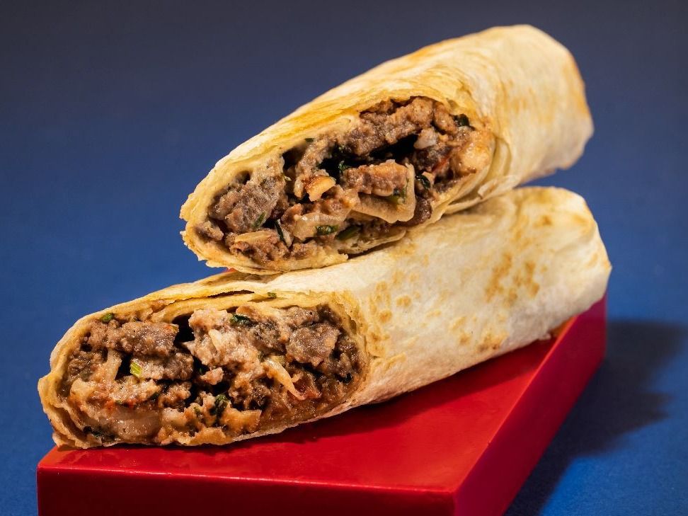 Beef shawarma sandwich