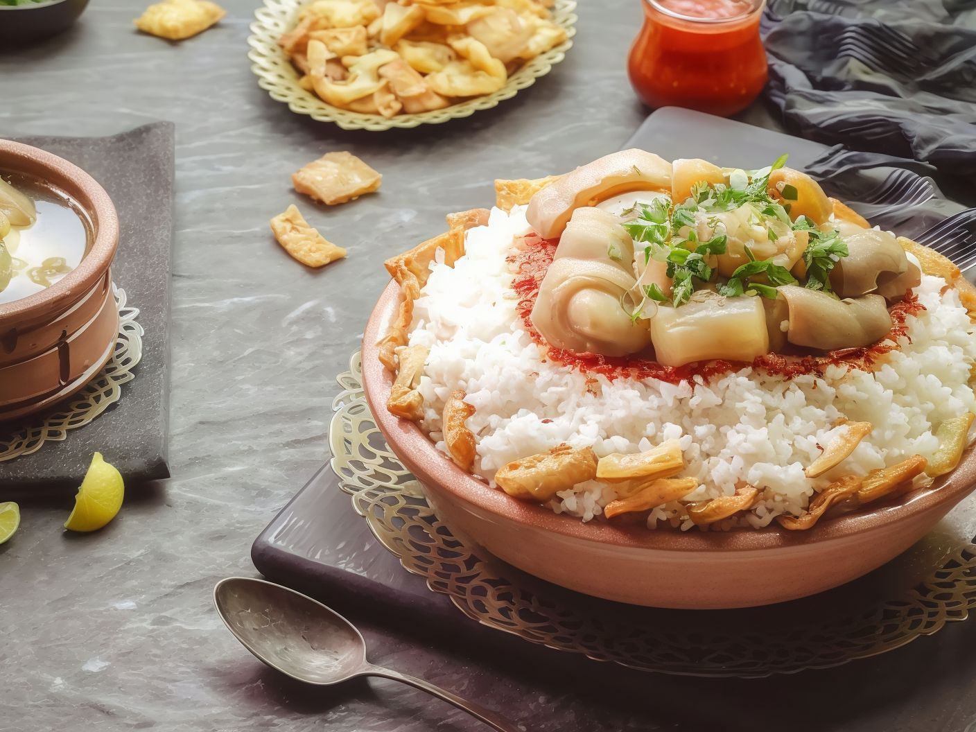 Boneless Knuckles Fatteh Dish