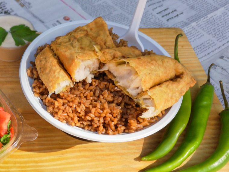 Sayadia Rice With Fried Fish Fillet