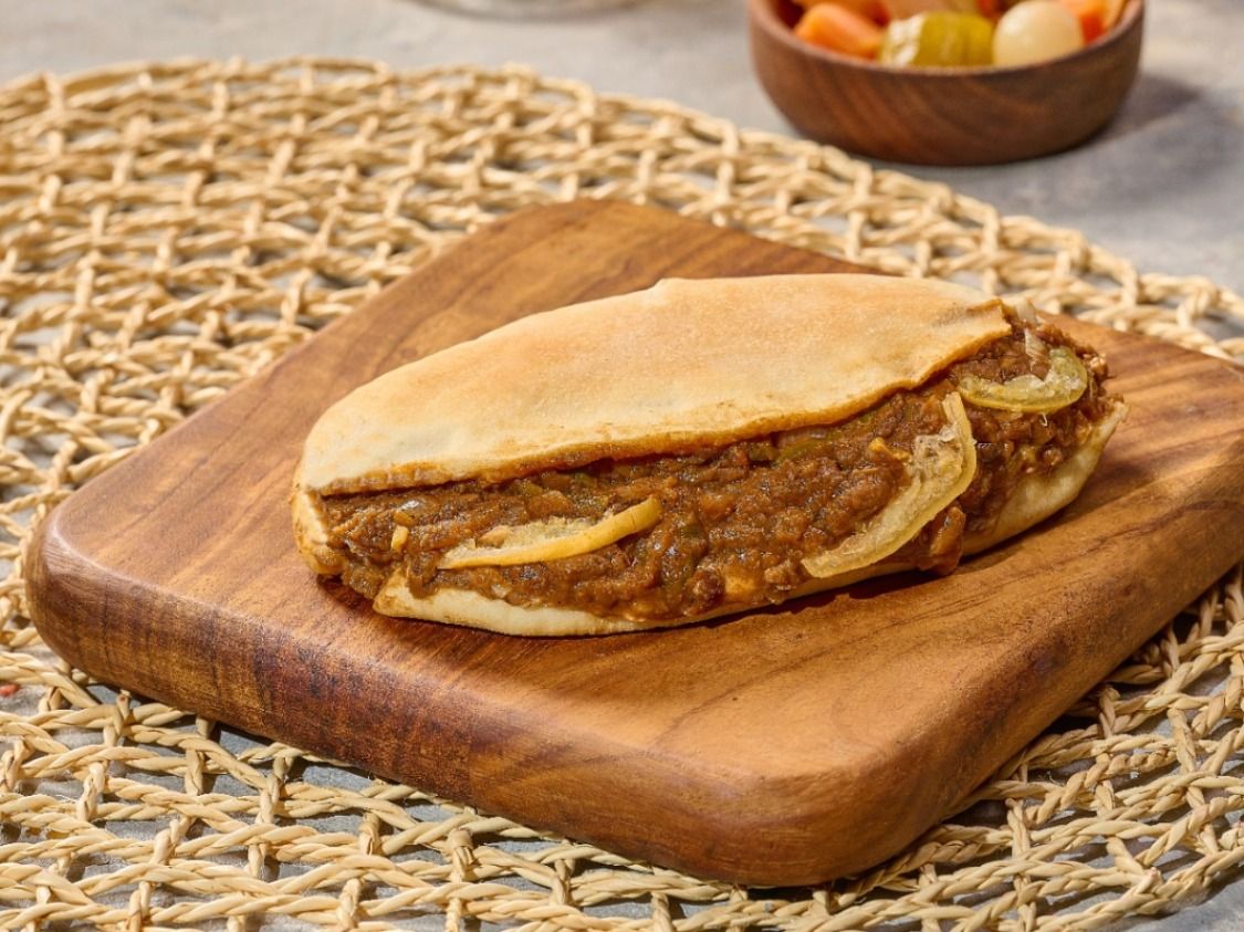 Foul Ghanoush Sandwich