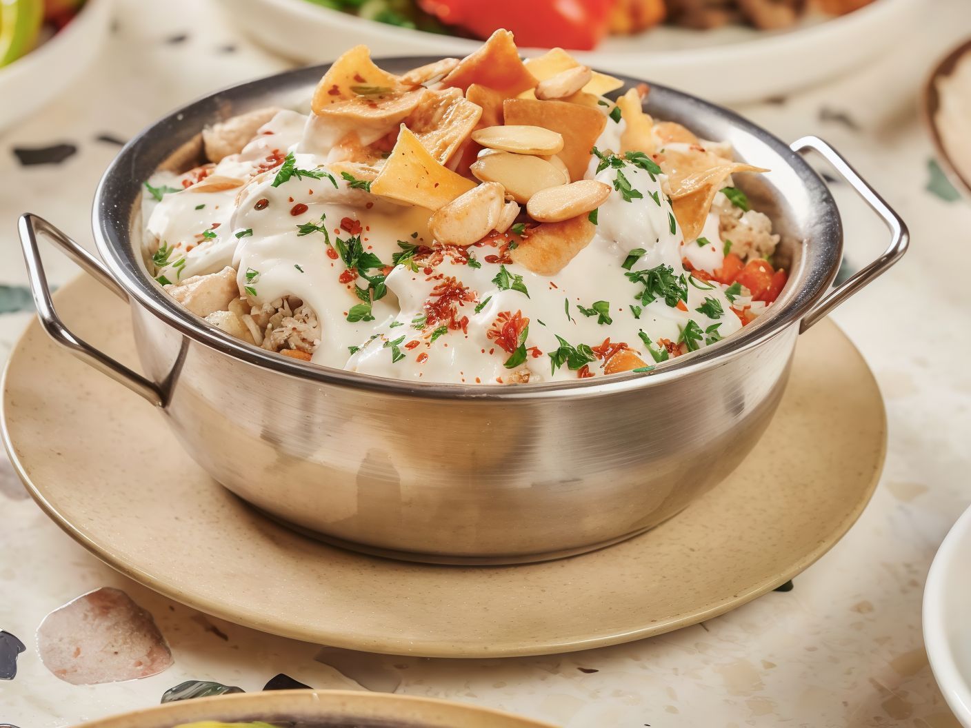 Spicy Sausage Fatteh