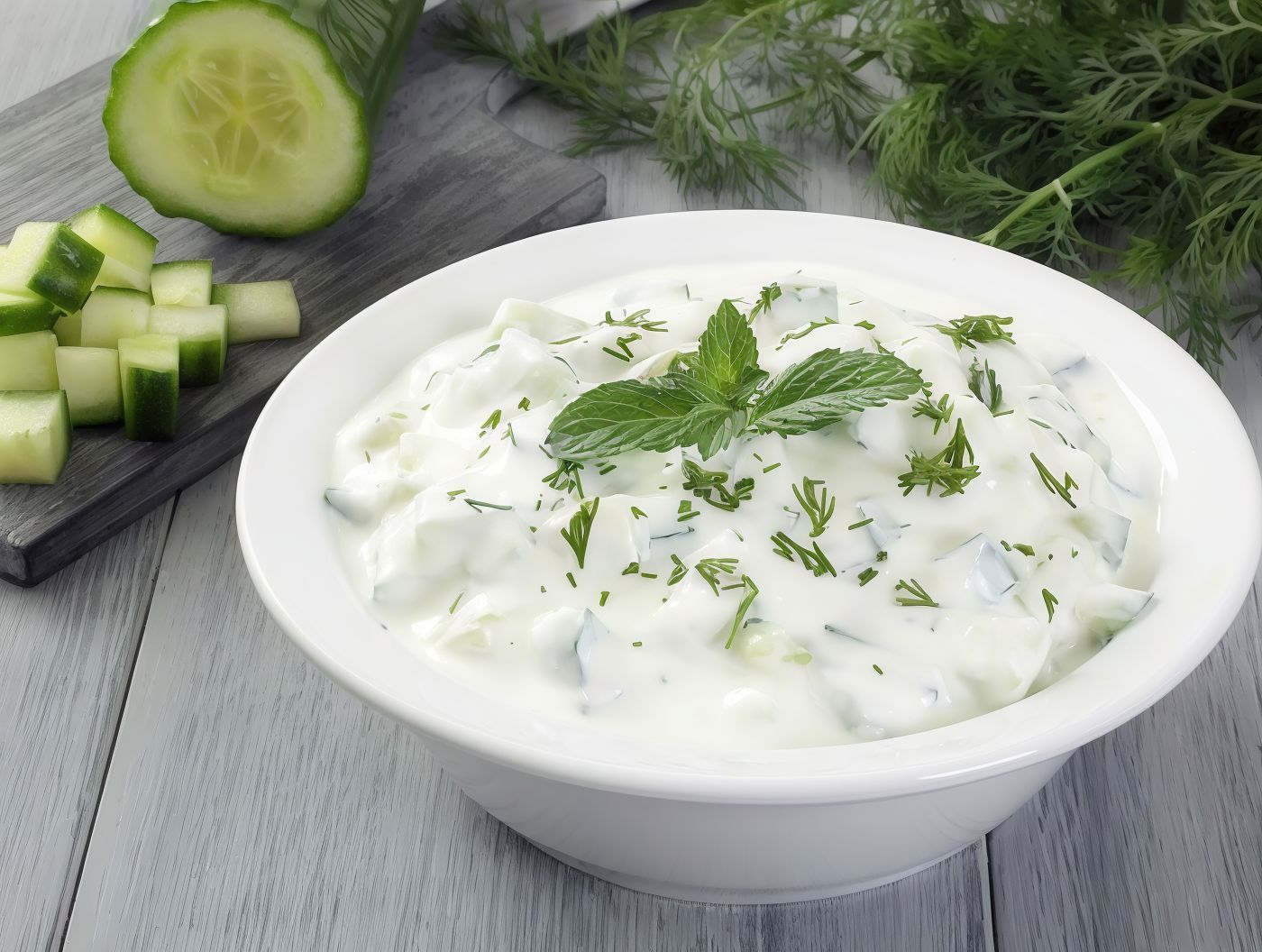 Yoghurt With Cucumber Salad