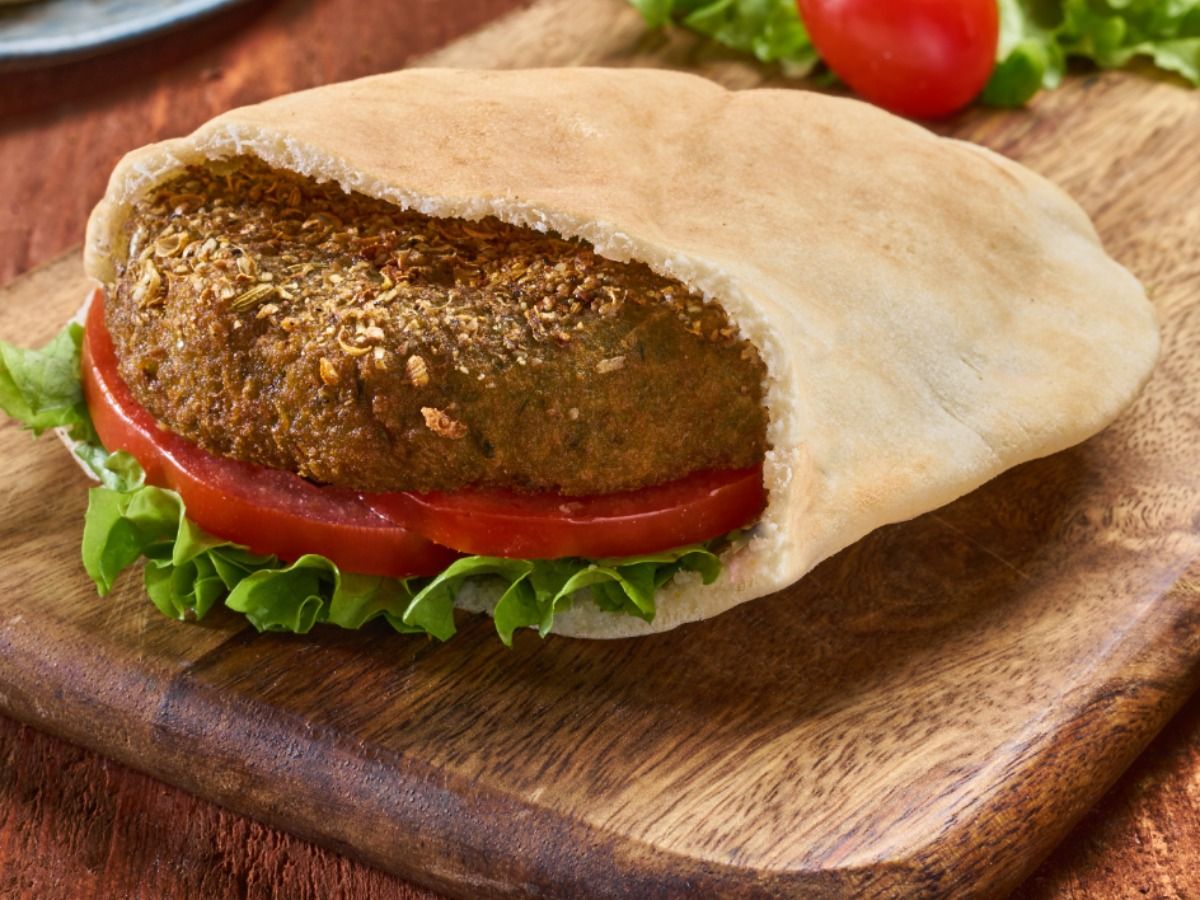 Taamia stuffed with Kiri sandwich